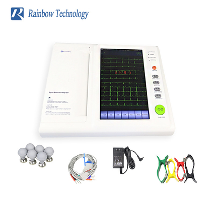 Объекты поликлинического измерения машины канала EKG ECG экрана касания 12 автоматические